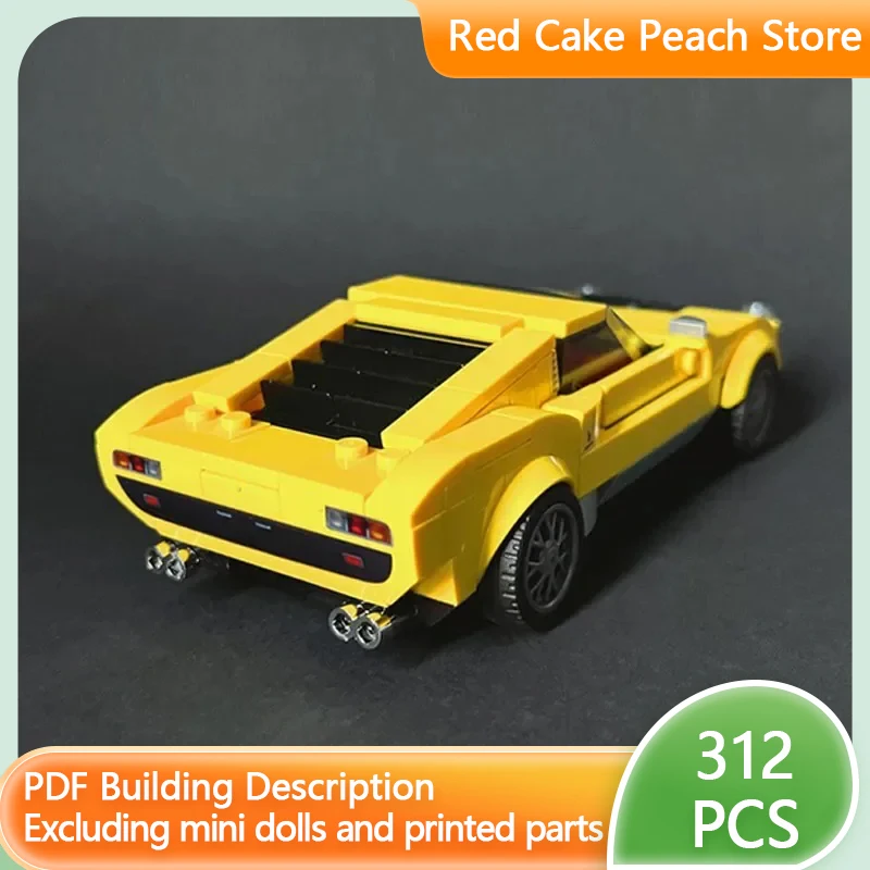 

Модель скоростного гоночного автомобиля MOC, строительные кирпичи, верхний уровень, спортивный автомобиль Miura, модульная технология, подарки, праздник, сборка, детский игрушечный костюм