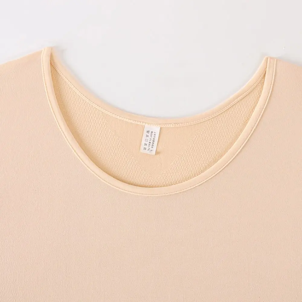 Tops Pants Women Thermal Underwear Round Neck Bottoming Shirt Thermal Clothes Set Lingerie Winter Warmth Long Underwear