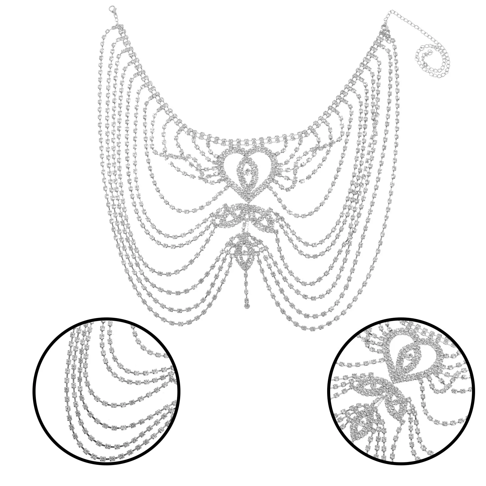 Rhinestone Hair Chain Ethnic Style Multi-Layer Forehead Chain Wedding Bridal Hair Jewelry Gift Headdress Elegant Headdress