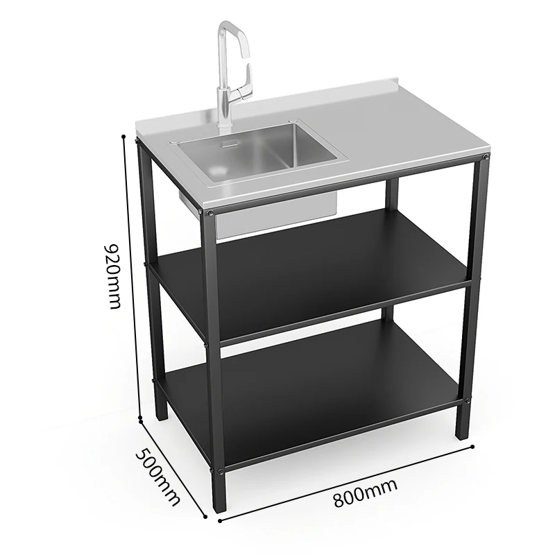 Stainless Steel Outdoor Kitchen Cabinets with Sink and Garden Island