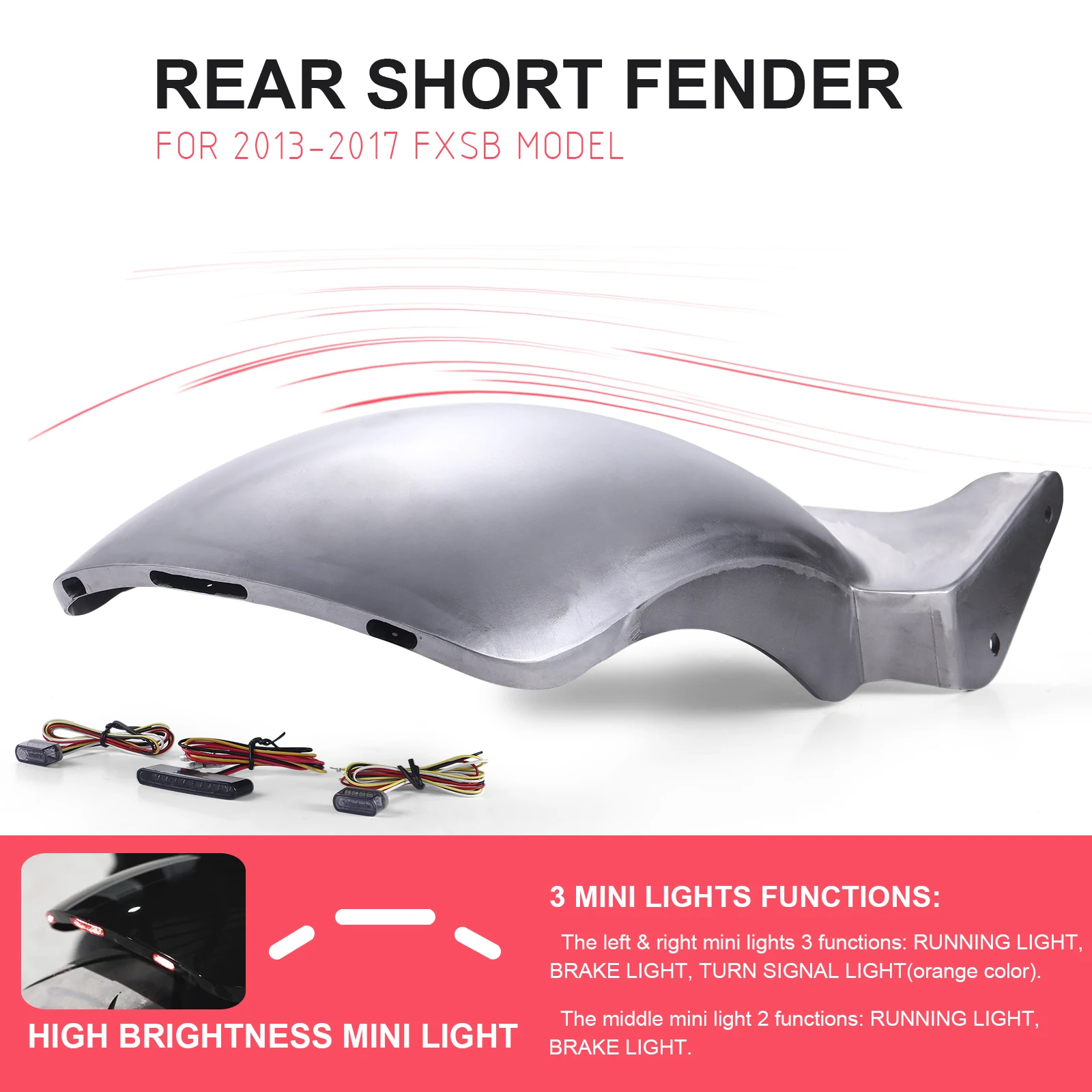 Matte Black Fender Extender – For Harley Davidson Softail Breakout