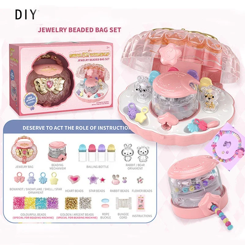 

DIY Handmade Knitting Machine Bracelet Weaving Beading Loom Toy Handmade Beaded Necklace Jewelry Girl Toy Gift