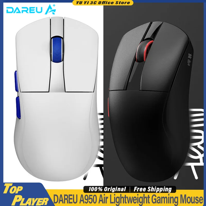 

Dareu A950 Air Lightweight Gaming Mouse 35g Ultra Lighweight AIM750U E-sport Sensor 8K Polling Rate 8K Dongle 750IPS 30K DPI