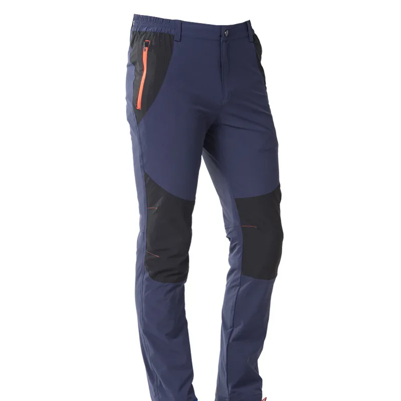 Imagem -03 - Calça Masculina de Caminhada em Bloco Colorido Secagem Rápida Respirável Trecho Alto Calça Soft Shell Exterior Montando Camping Calças Fitness