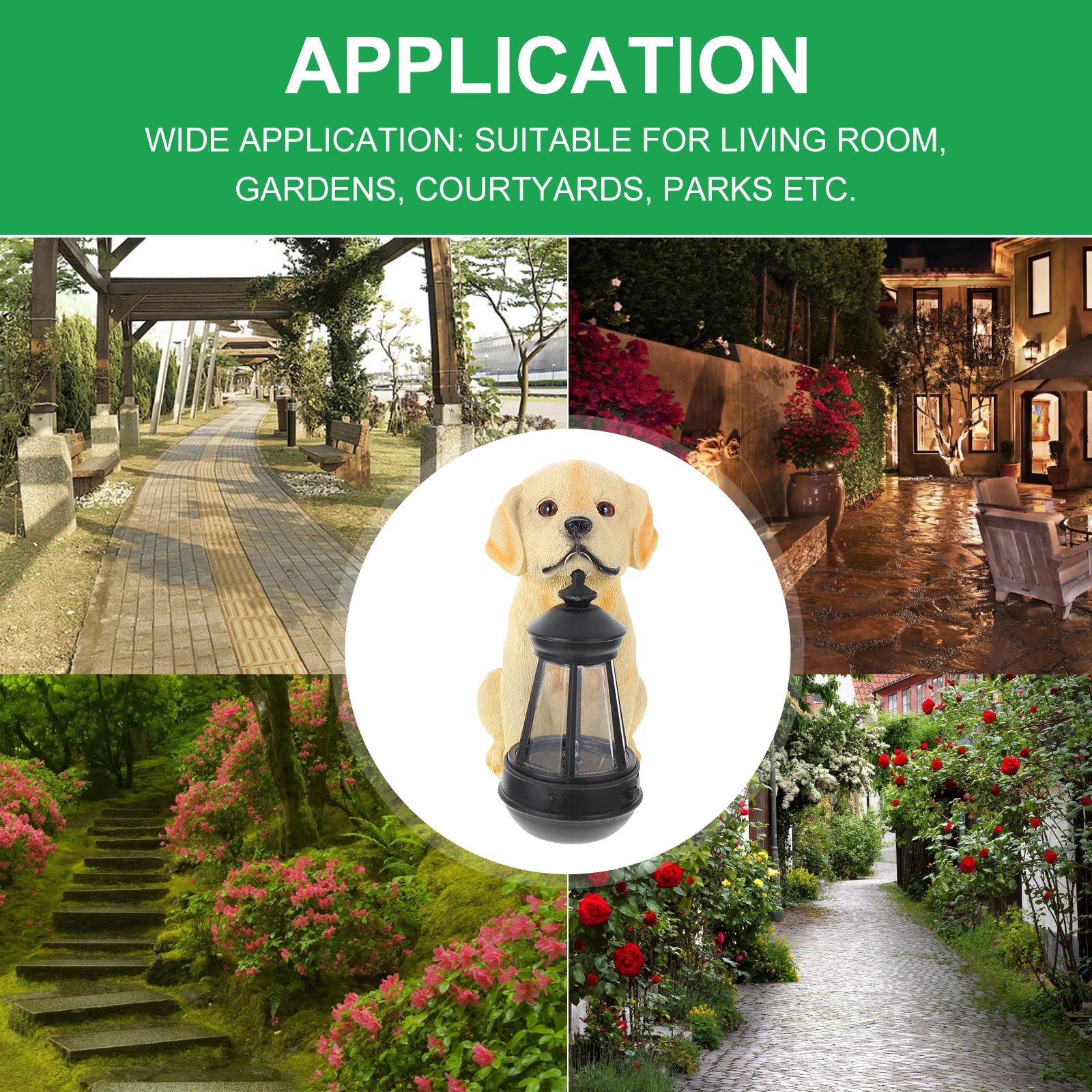 

Solar Resin High Density Warm Ambiance Outdoor Solar Lamp for Gardens Courtyards Parks LED Decorative Lighting