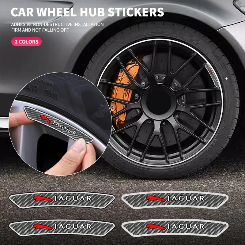 

Наклейки на колесные диски из углеродного волокна, 4 шт., аксессуары для тюнинга автомобилей Jaguar E-Pace, I-Pace, X-Type, XFR, XE, XF, XJ, F-Type, F-Pace X