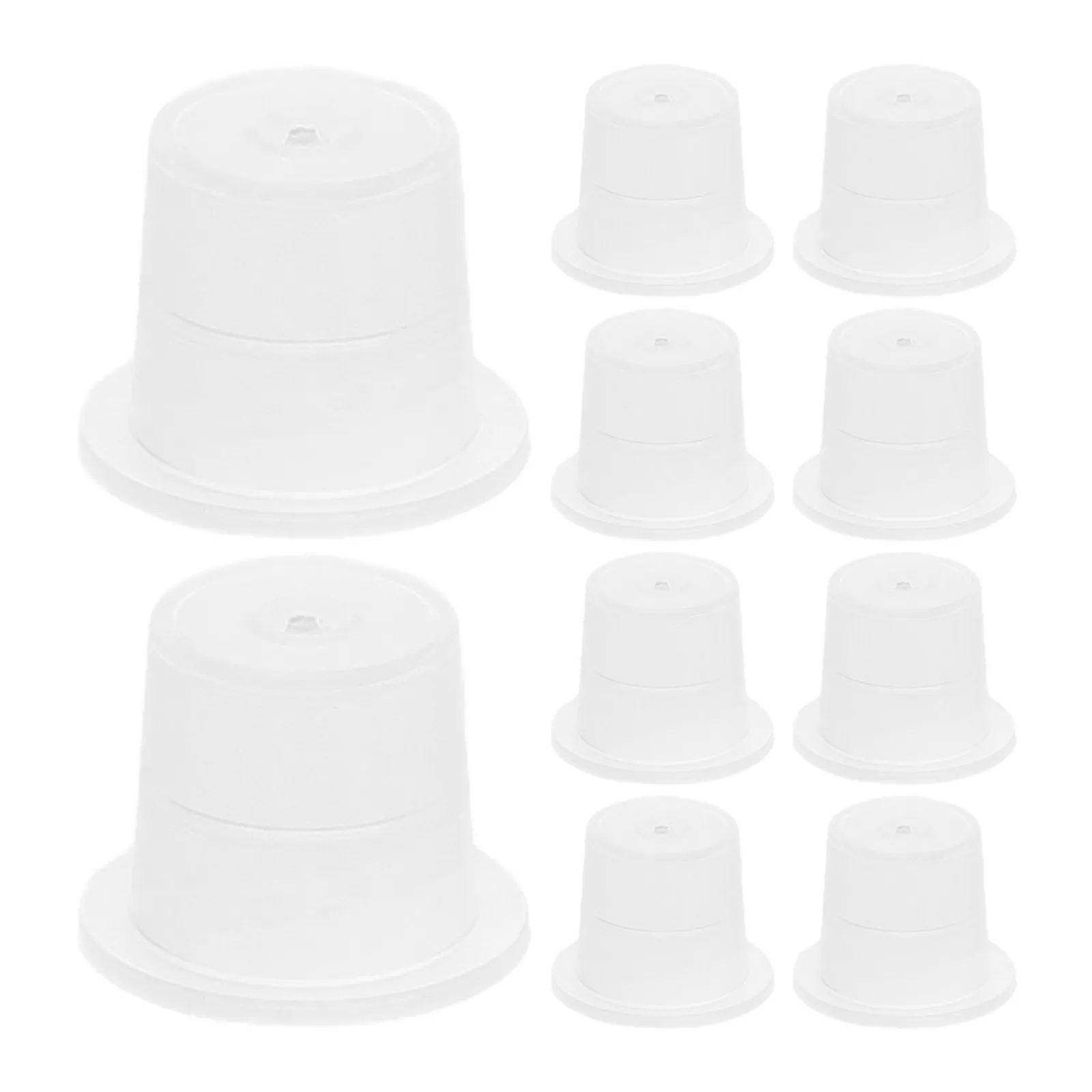 

100 шт. одноразовых прозрачных стаканчиков для чернил, контейнеров для пигмента для татуажа бровей и ресниц, набор расходных материалов, 8 мм, прозрачные