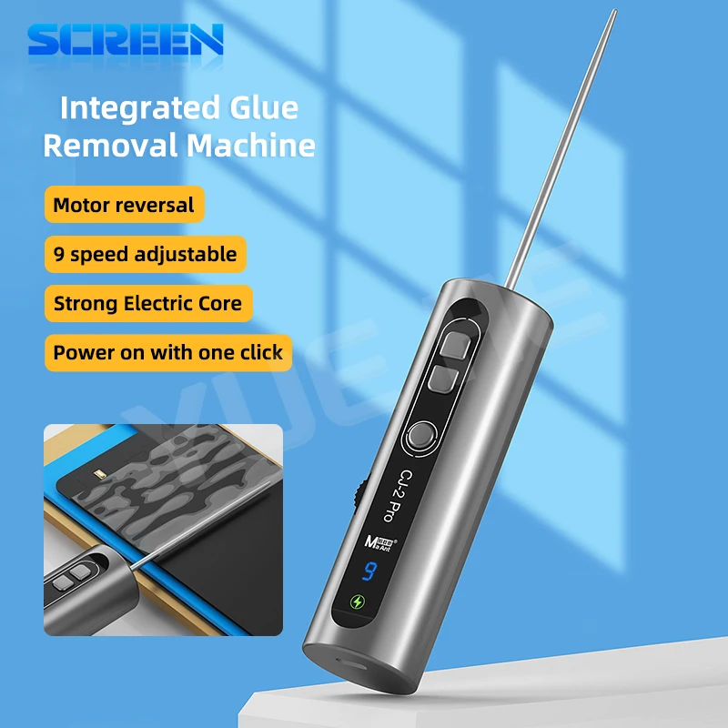 MaAnt CJ-2 Pro Electric OCA Glue Remover with 9-Speed Adjustable LED Display for Mobile Phone LCD Screen Cleaning Repair Tool