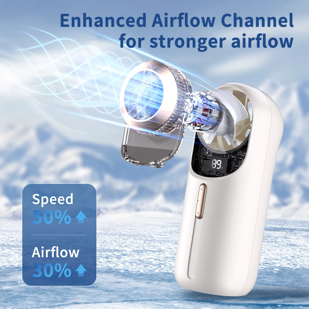 Portable Handheld Fan, USB Personal Fan, 100 Speed Adjustable,1800mAh Battery Rechargeable Mini Fan,