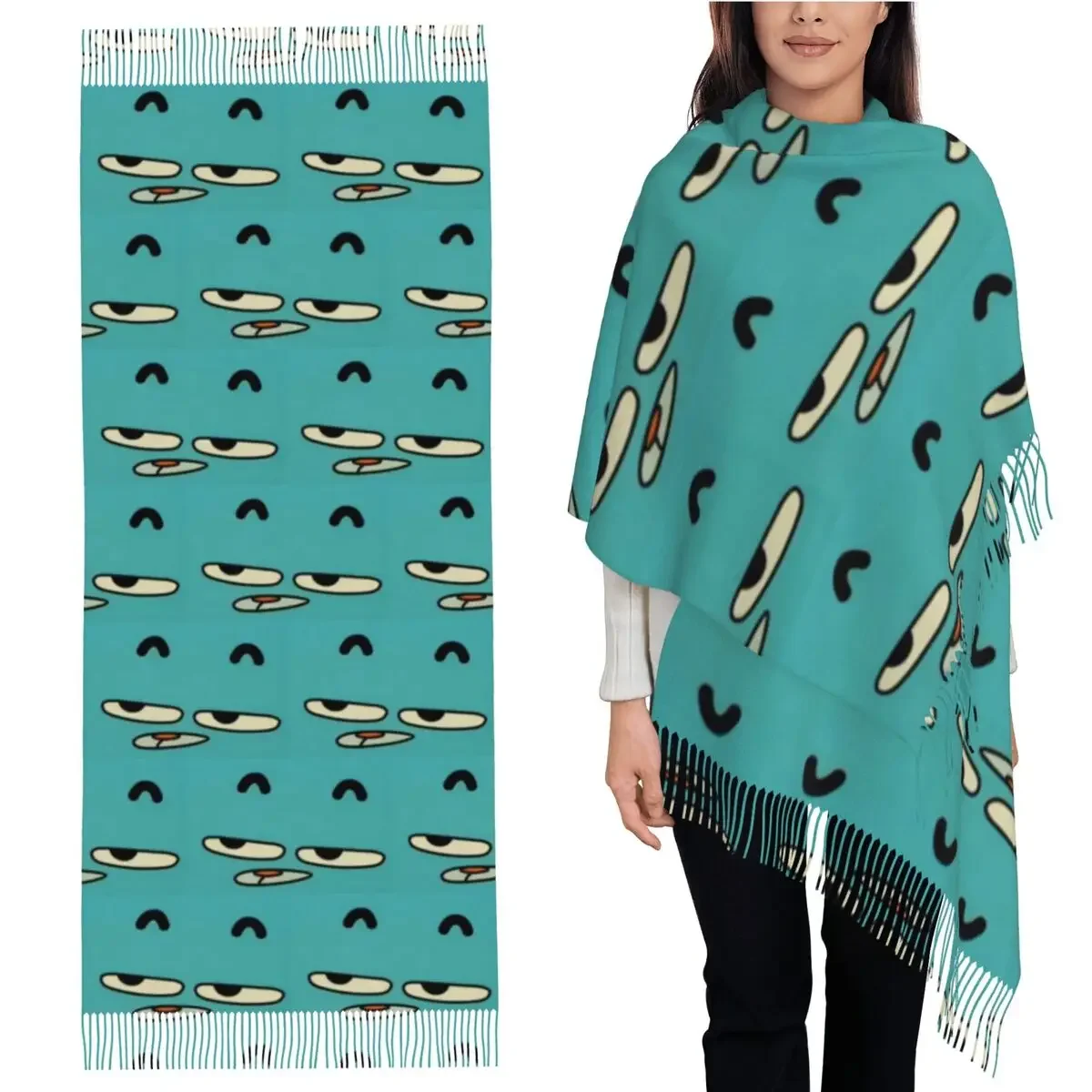 

Женский шарф с кисточками, мягкие теплые шали и накидки, длинная осенне-зимняя шаль