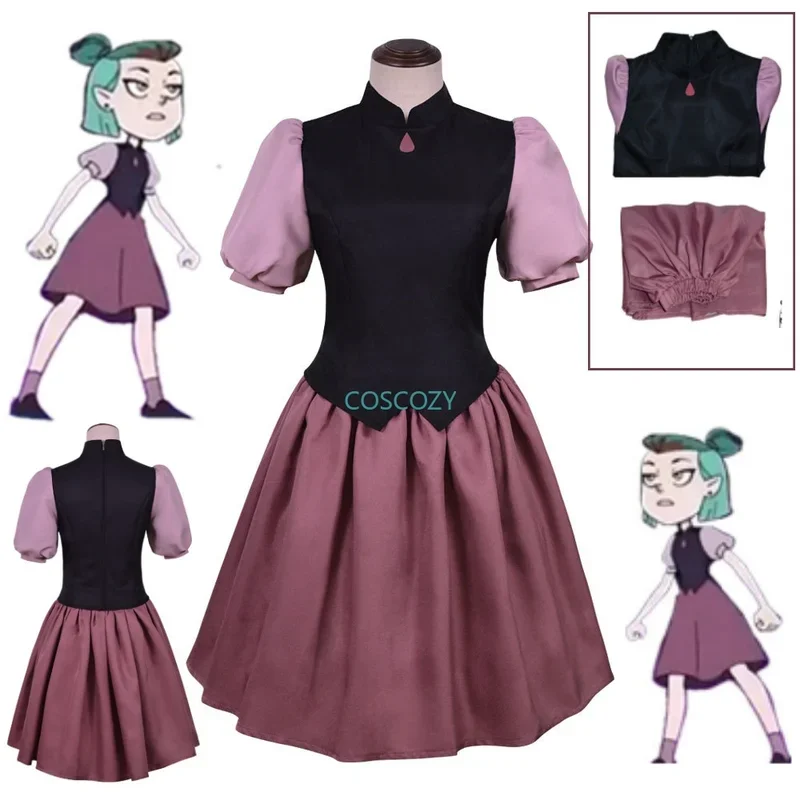 Anime Amity Blight Cosplay Costume Women Outfits Princess Dress Custom Made Elegant Halloween Carnival Dress Stitching Color