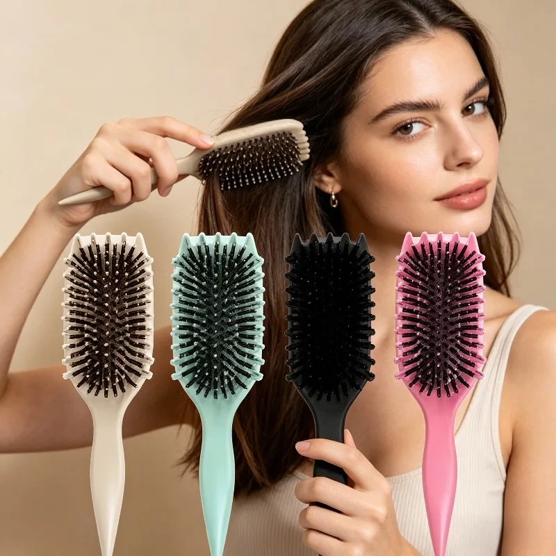 1pc Detangling Candy Hair Brush for Curly Hair - Detangling Comb with Massage Bristles & Styling Tool for All Hair Types