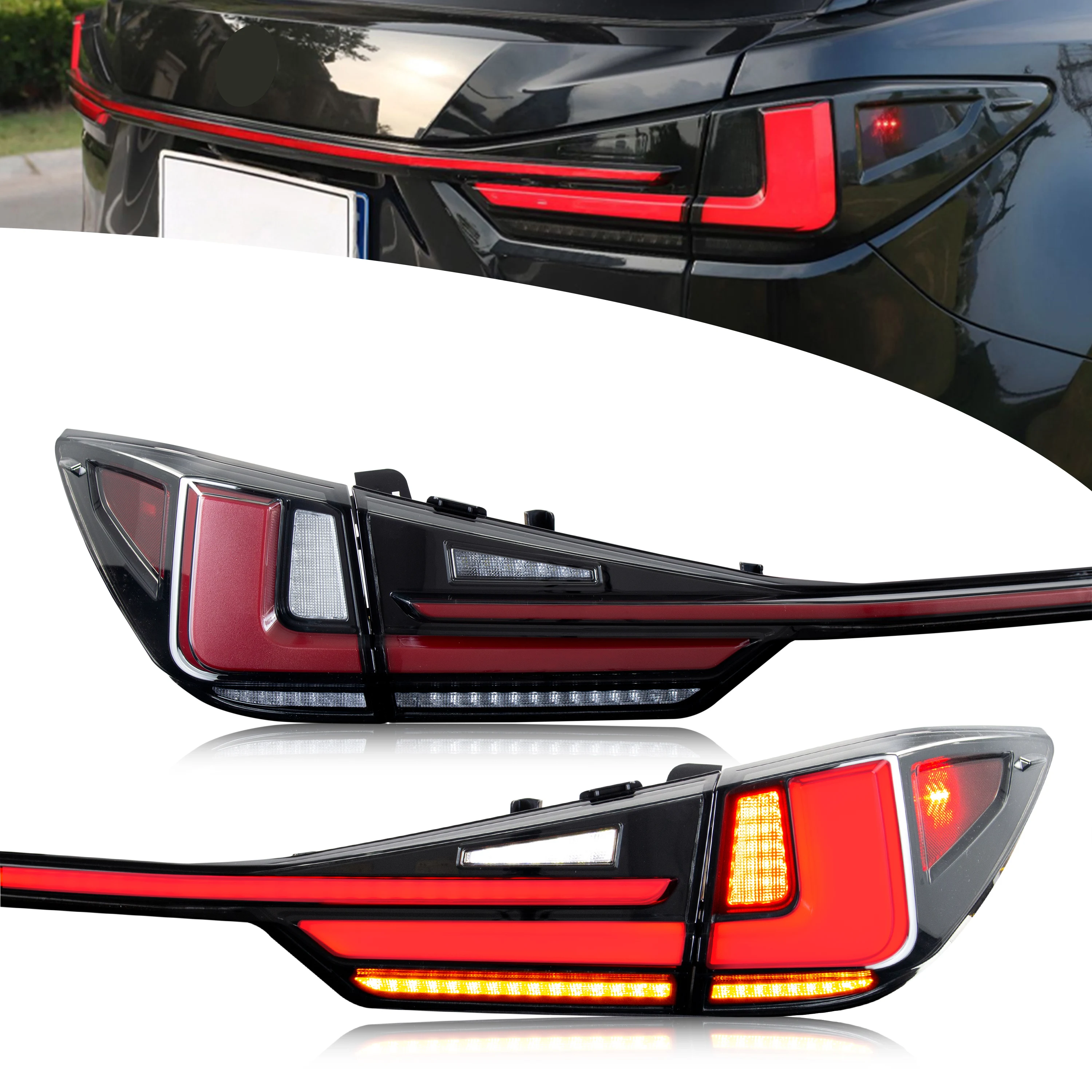 

LED Tail Lights for Lexus RX350 RX450 RXF 2016-2022 Sequential Turn Signal Start-up Animation Rear Trunk Lid Lamps Assembly