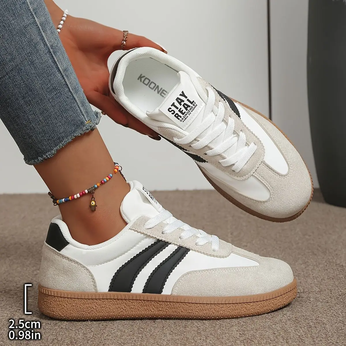 

Женские модные кроссовки в полоску на шнуровке, спортивная обувь, повседневные дышащие легкие мягкие удобные кроссовки для бега больших размеров