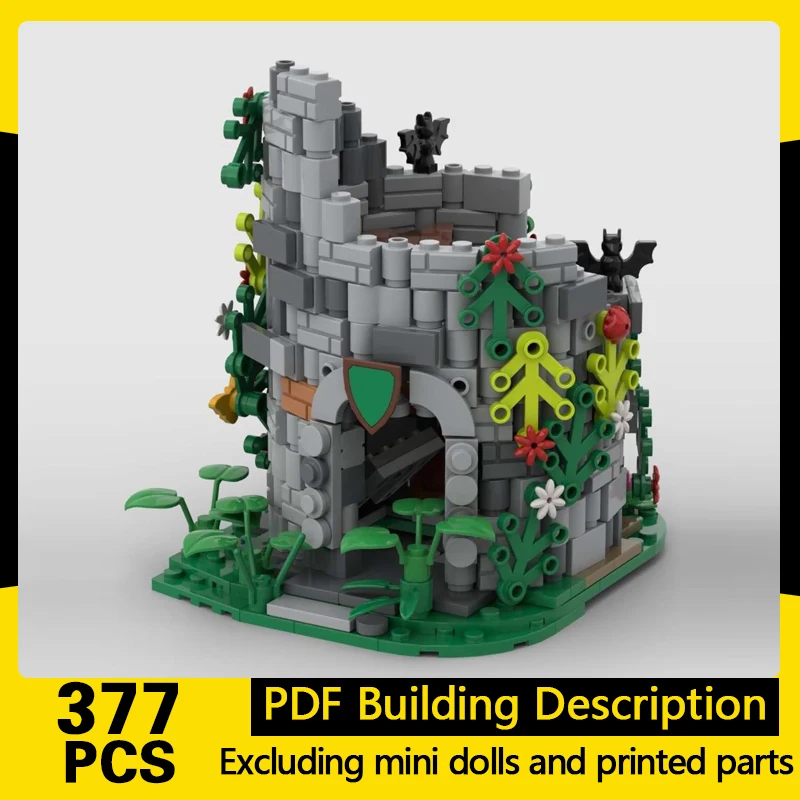 

Medieval Castle Model MOC Building Bricks Forest Watchtower Modular Technology Gifts Holiday Assemble Children Toys Suit