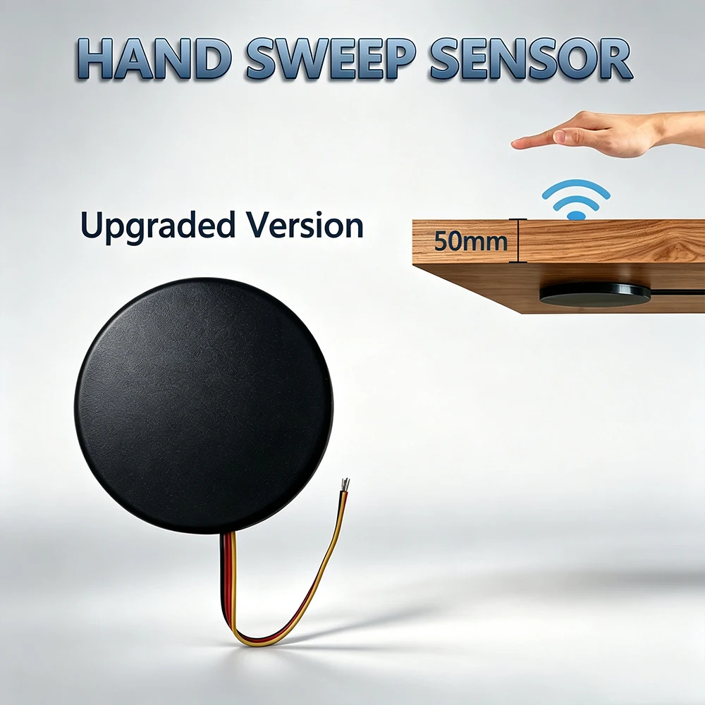 Invisible Partition Sensor Switch|Hand Sweep Dimmer|2V/24V DC Proximity Controller for Cabinet Lighting Hand Scan Switch Memory