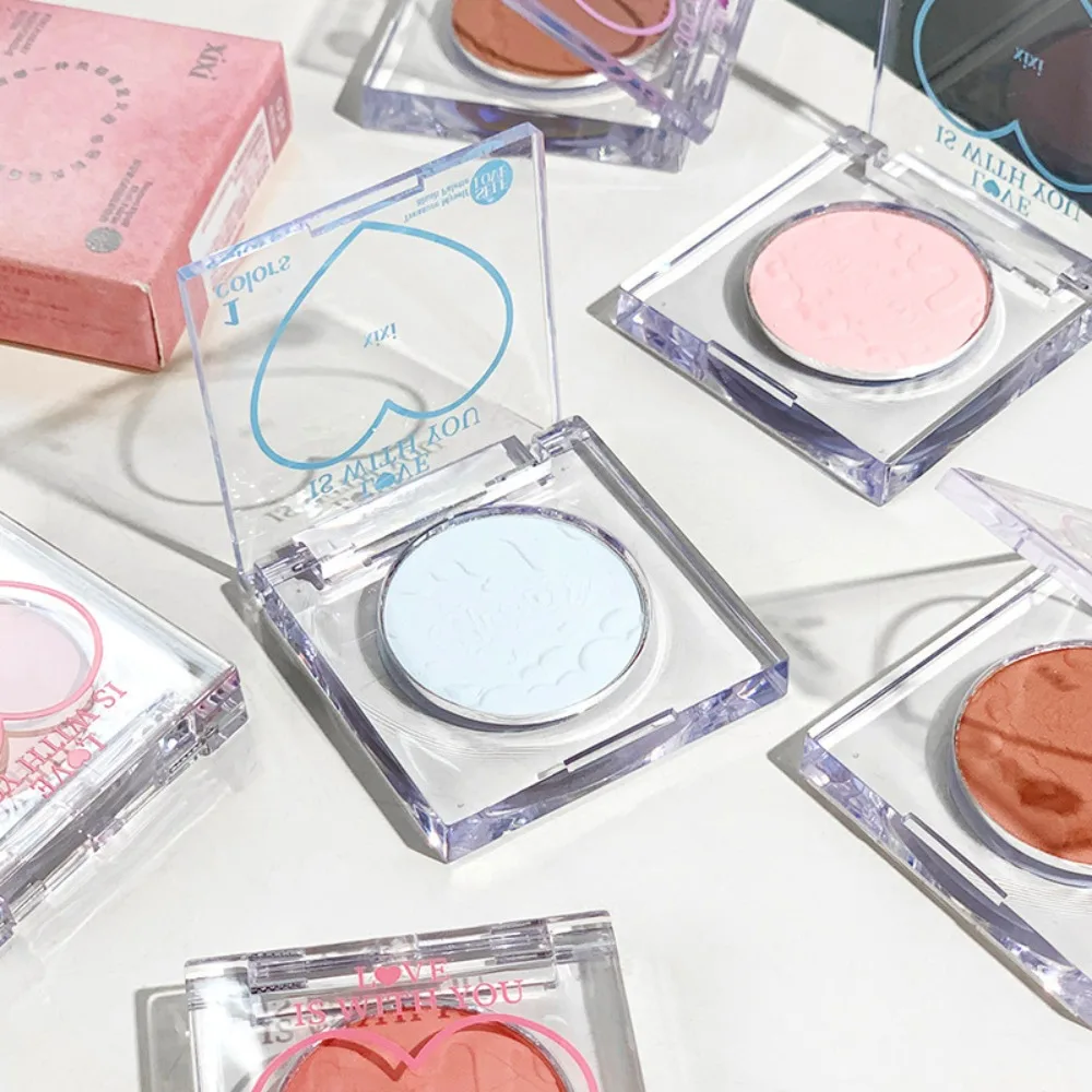 Nouveau Coeur visage fard à joues brillant éclaircir Contour Rouge mat facile à mélanger maquillage Blush Palette