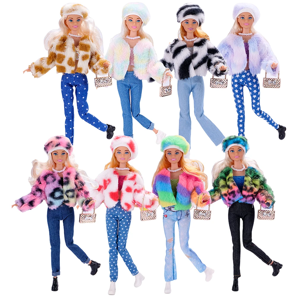 

NK Fashion 11.5 Inch Doll Clothes Fur Coat for BJD Doll Outfit 11.8 inch Dolls Accessories Doll Shoes Child's Party Gift JJ