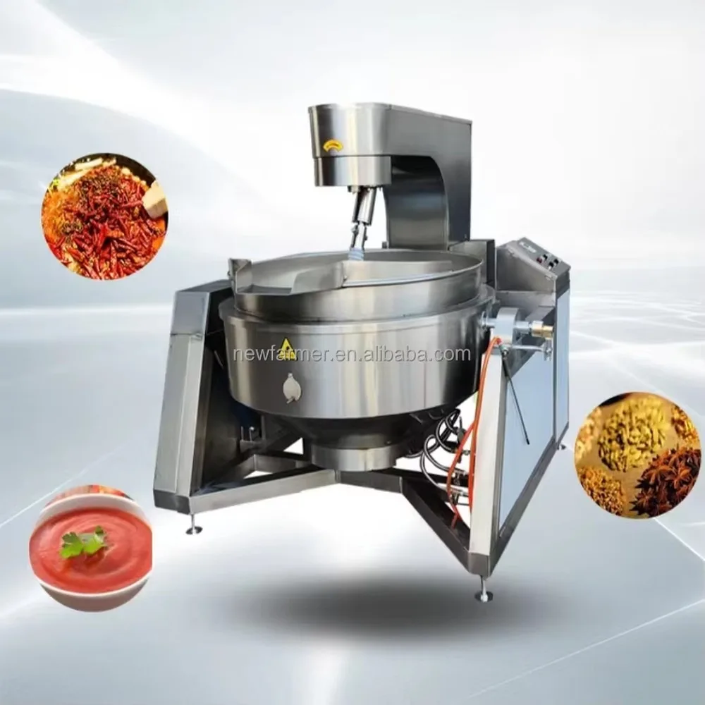 Commercial Electric Sauce Making Machine Planetary Stir Fry Pot Heavy Duty Restaurant Food Processor