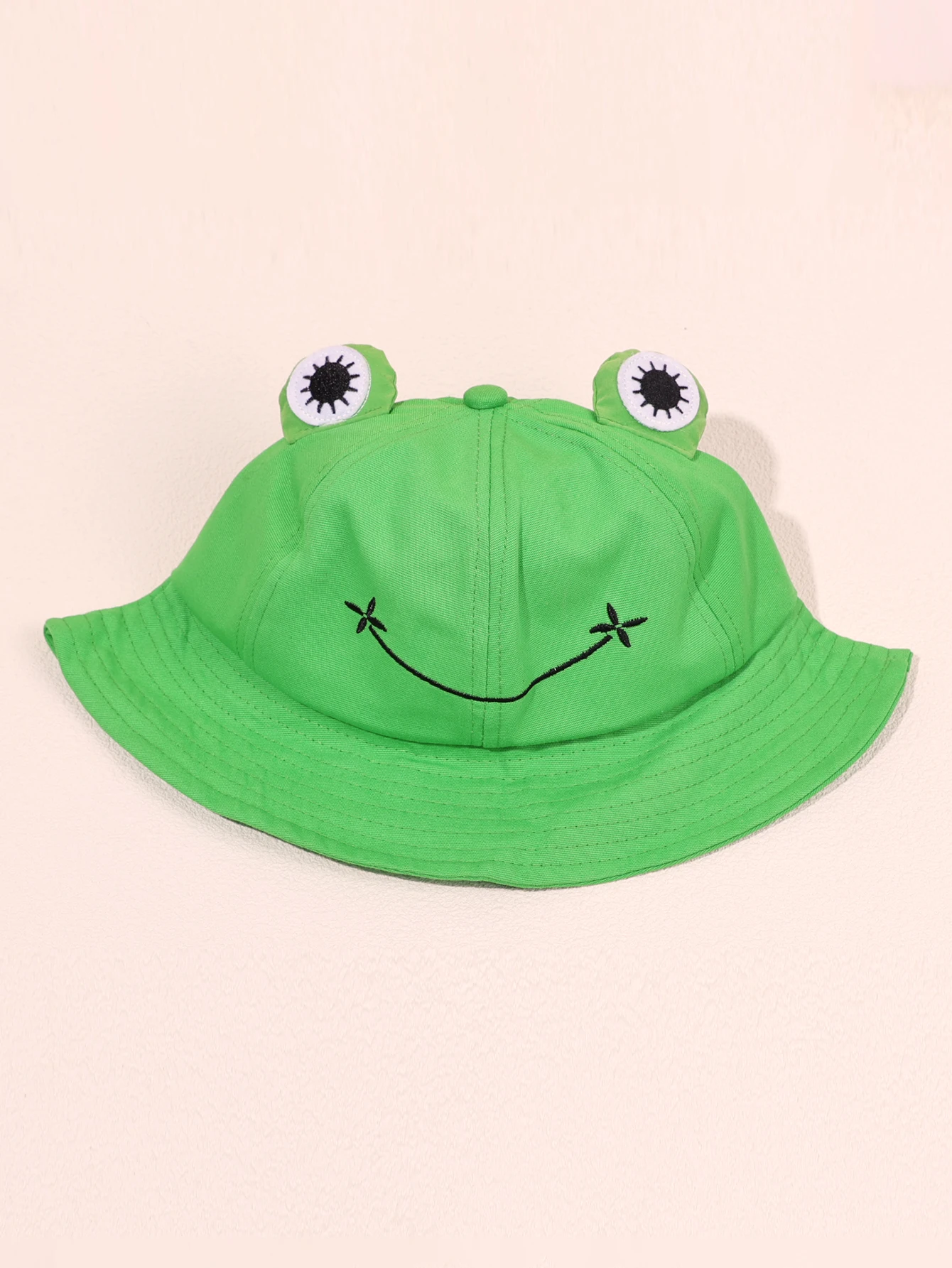 ฤดูใบไม้ผลิและฤดูร้อนการ์ตูนกบหมวกชาวประมงพ่อแม่ลูกหมวกบังแดดปักกบน่ารัก