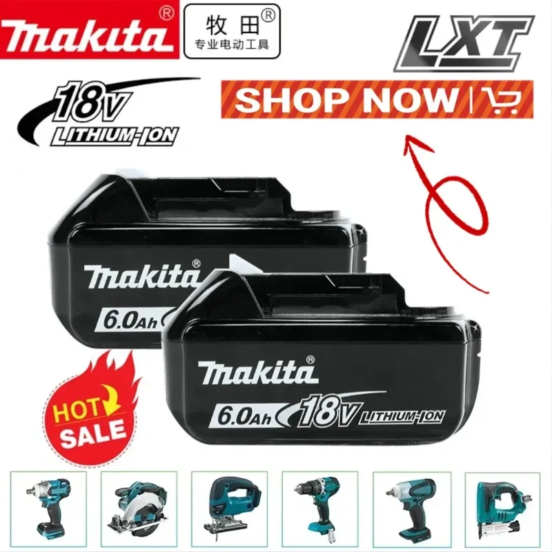 

for Makita18V Battery 12000mAh Rechargeable Power Tools Battery 18V makita with LED Li-ion Replacement LXT BL1860B BL1860 BL1850