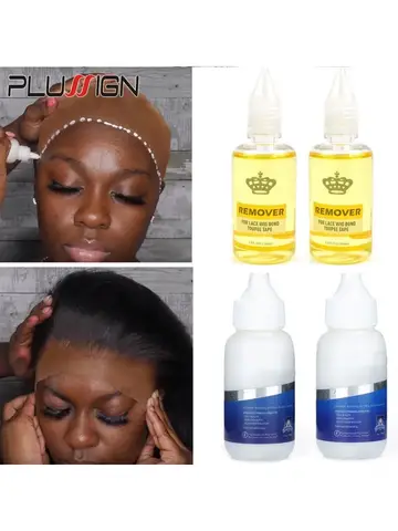 Plussign Wig Glue With Remover Super Lace Glue For Lace Wigs/Toupee/Closure Hair Glue Remover Wig Installation Kit