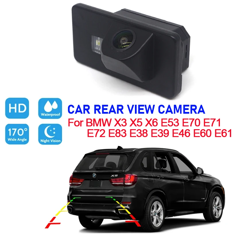 Night Vision HD samochodowa kamera cofania dla BMW X3 X5 X6 E53 E70 E71 E72 E83 E38 E39 E46 E60 E61 tylna widok z tyłu kamera wodoodporna