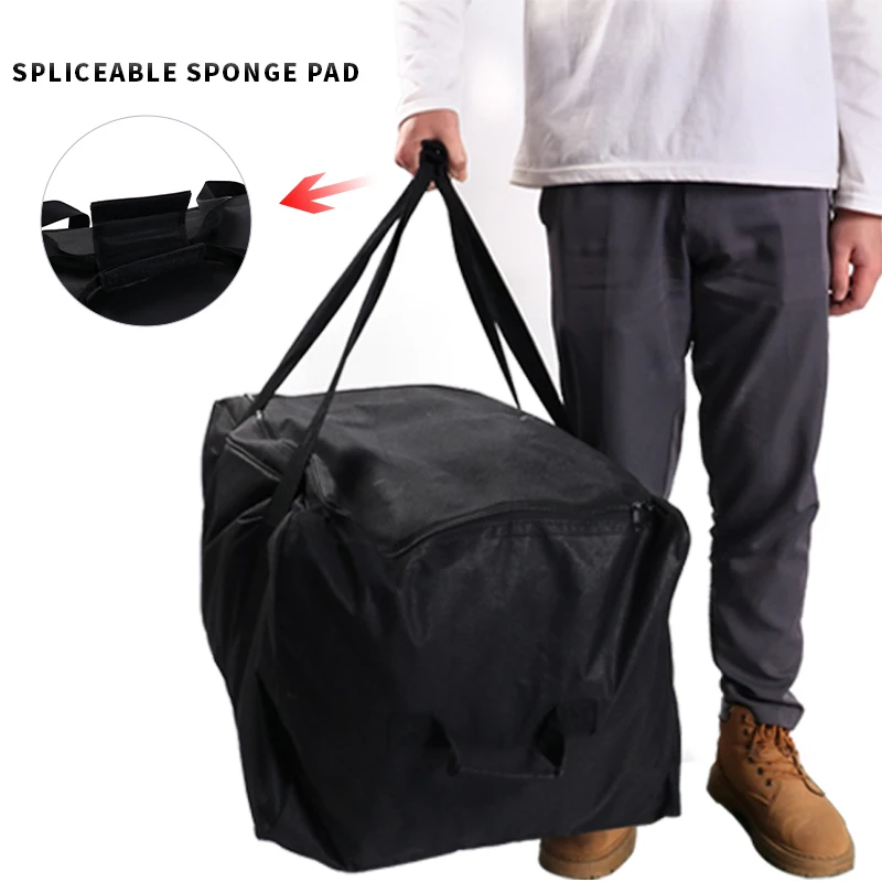 Bolsa de carrito de empuje de Golf, bolsa de transporte de 3 ruedas plegable, Protector de cubierta de carros, cubierta negra de gran capacidad,