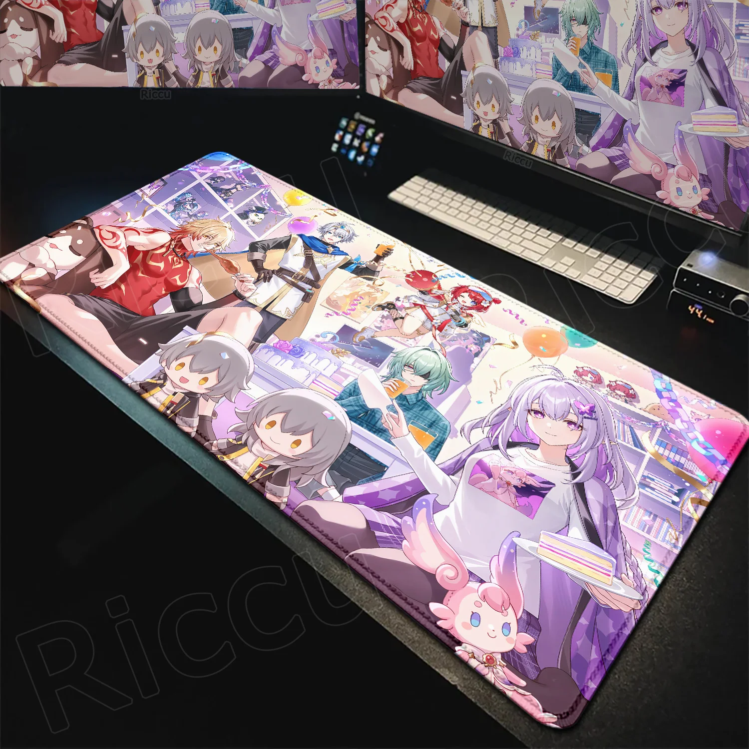 Gioco caldo Honkai Star Rail Tappetino per mouse Tappetino per mouse in gomma antiscivolo Tappetino protettivo per scrivania da ufficio Tastiera portatile Tappetini per mouse per giocatori