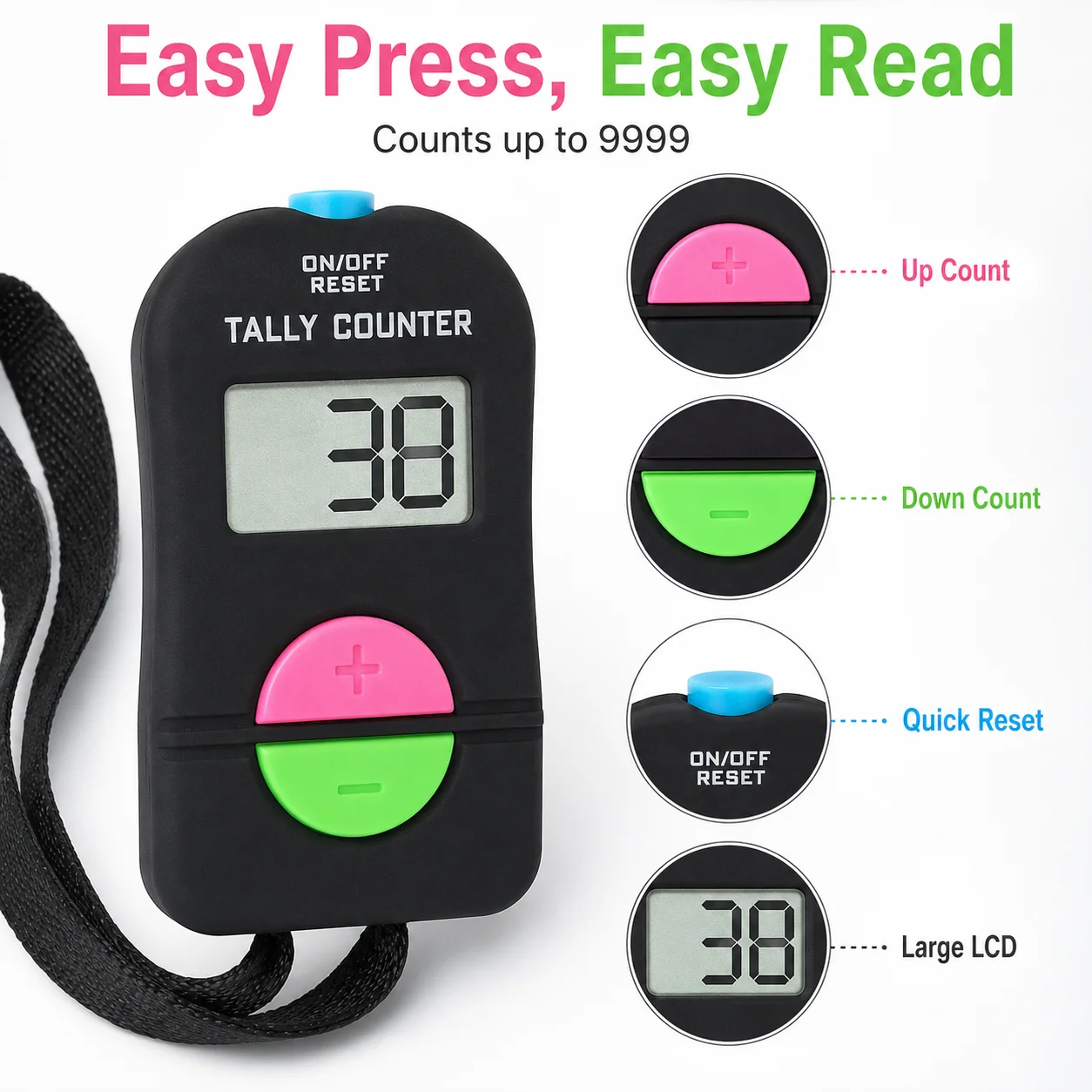 1/3/5/10PCS Portable Golf Stroke Counter Mini Score Clicker Electronic Scorer with Clip Golf Accessories for Outdoor Game