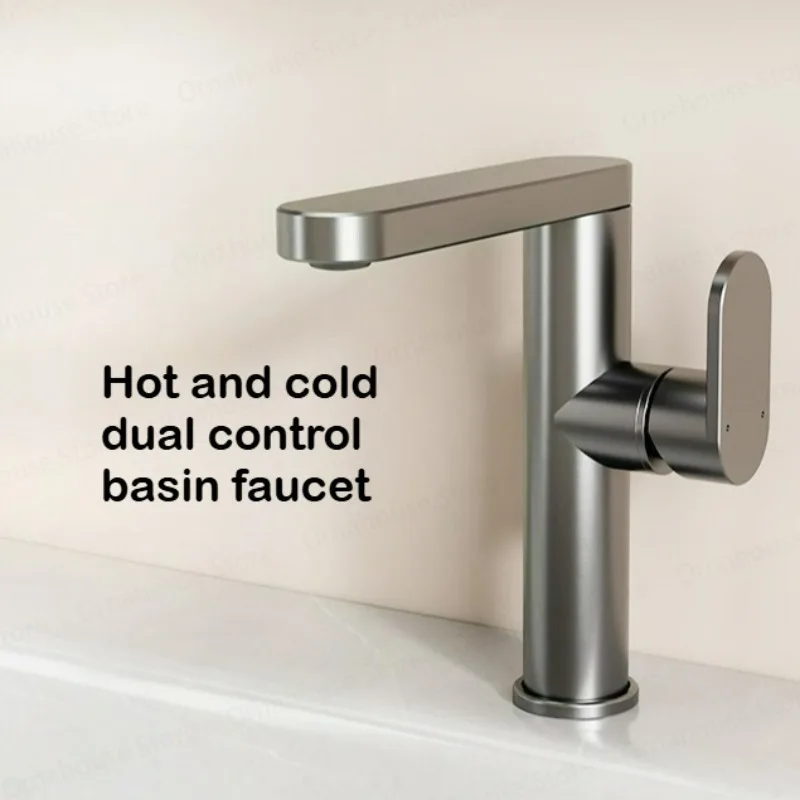 

Hot and Cold Dual-use Basin Faucet 360 Degrees Rotation Hot Cold Water Washbasin Tap with Hose for Bathroom with Hose