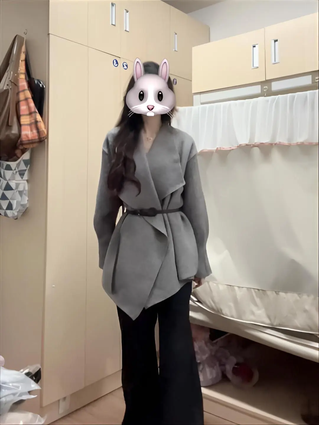 

Mid-Long Cardigans Sleeves Womens Autumn Everyday Striped Knitting Festival Knitshirts Loose Cashmere Curved Lace-Ups Collar Bow