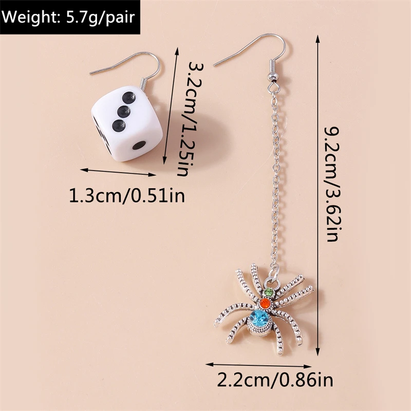 Lustige Acryl-Zahlenwürfel-Tropfenohrringe für Frauen, lange baumelnde Ohrringe, Ohrbügel, Mädchen, Party, Urlaub, Schmuck, Geschenke – Detail 19