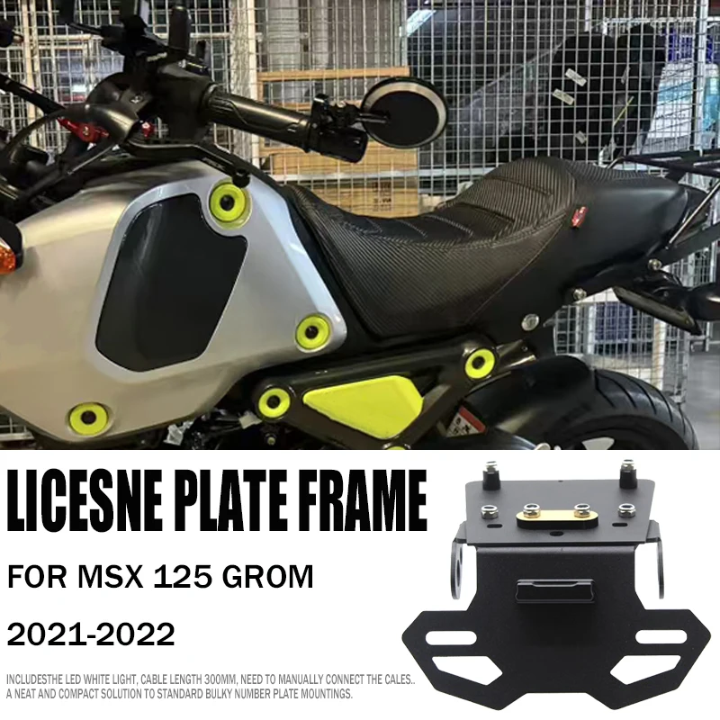 

New Motorcycle Tail Tidy Fender Eliminator License Plate Holder LED Light Accessories Kit For MSX 125 msx125 Grom 2021 2022