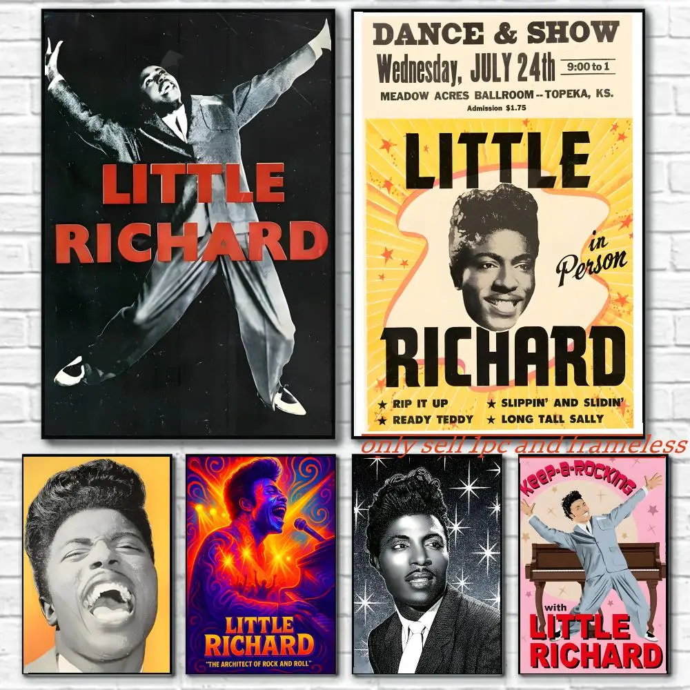 Classic Music L-Little Richard Poster Poster Painting Prints Wall Art Picture Film Room Home Bar Cafe Decor Mural
