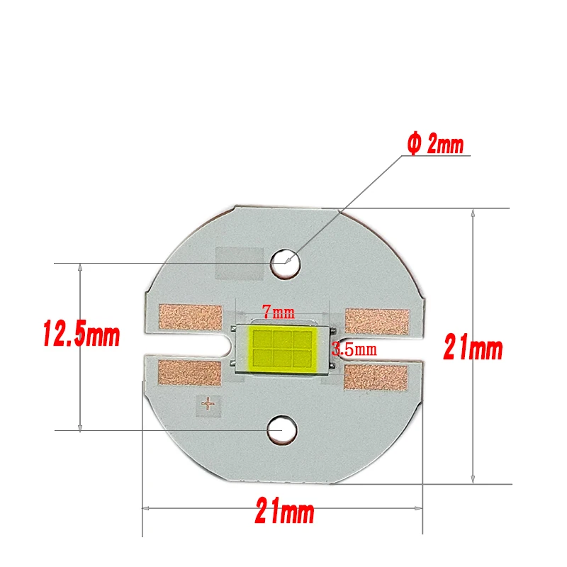 LED car light 3570 two-color 30W high-power LED lamp beads LED 3000/6500K white warm white flashlight bright 6-core 55mil