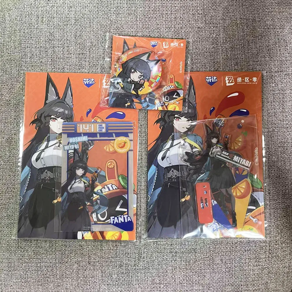 Sunsyea Zenless Zone Zero Merch Oficial miHoYo Original Hoshimi Miyabi Tsukishiro Yanagi Asaba Harumasa Bangboo Standee Distintivo