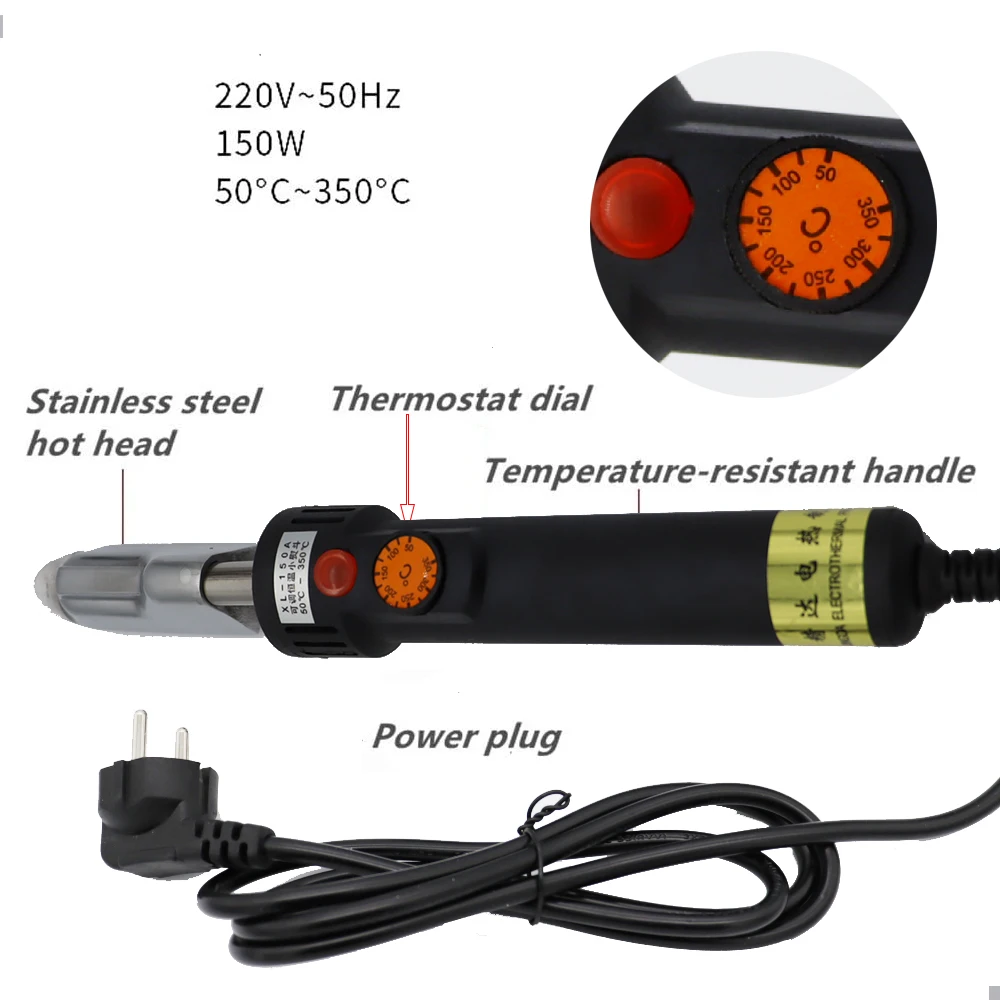 Mini ferro da stiro elettrico con schermo di visualizzazione digitale a LED per strumenti di riparazione di scarpe in pelle per vestiti in similpelle