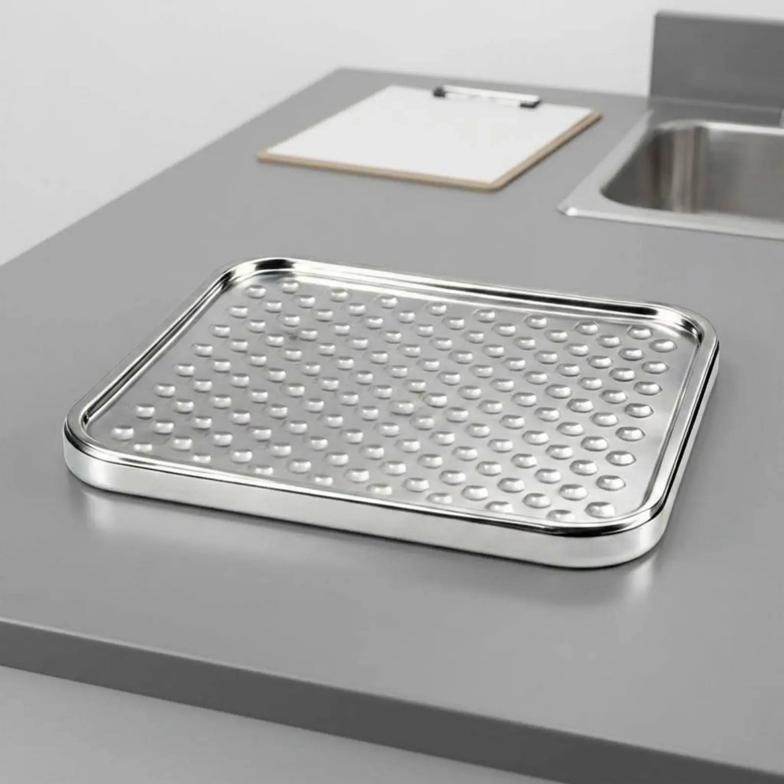 

Stainless Steel Lick Mat Easy to Clean Slow Feeder Plate Stainless Steel Slow Feeder Non-Slip Feeding Tray Gnaw-resistantProof