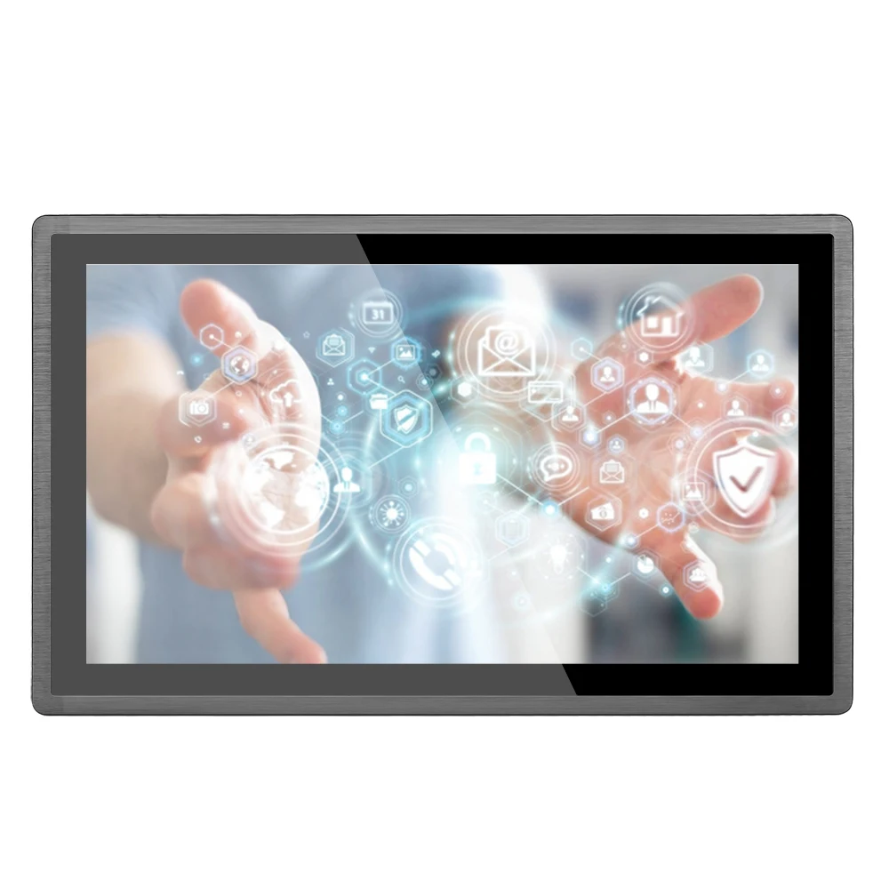 21.5 inch Aluminum all in one pc wall mounted industrial capacitive touch screen panel tablet pc