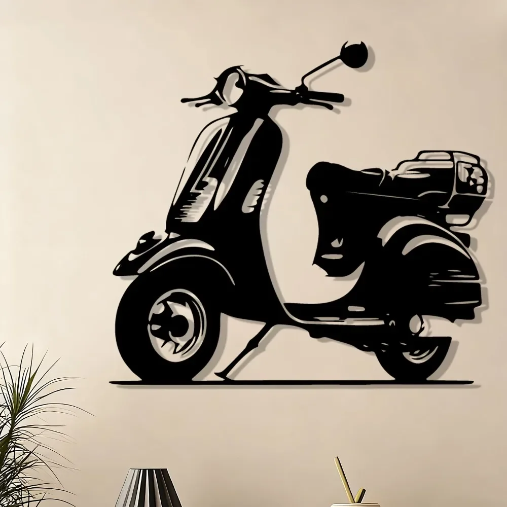 CIFBUY Retro Metal Wall Decor Iron Art Sculpture Durable Motorcycle Enthusiast Gift for Garage Garden Home Hanging Ornament