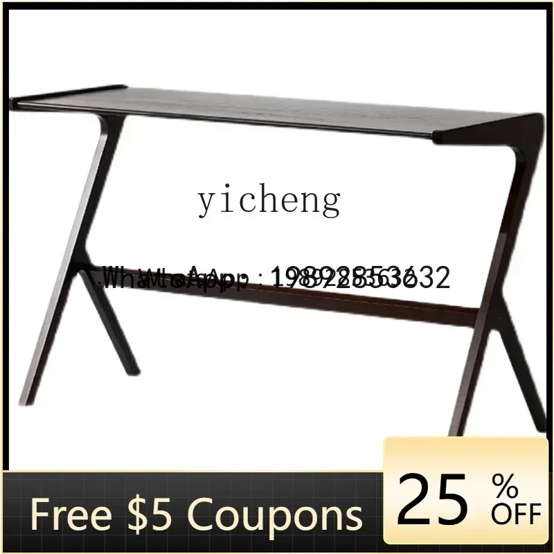 AB BB Desk Solid Wood Frame Simple Office Home Study and Bedroom Space Saving Practical Study Table