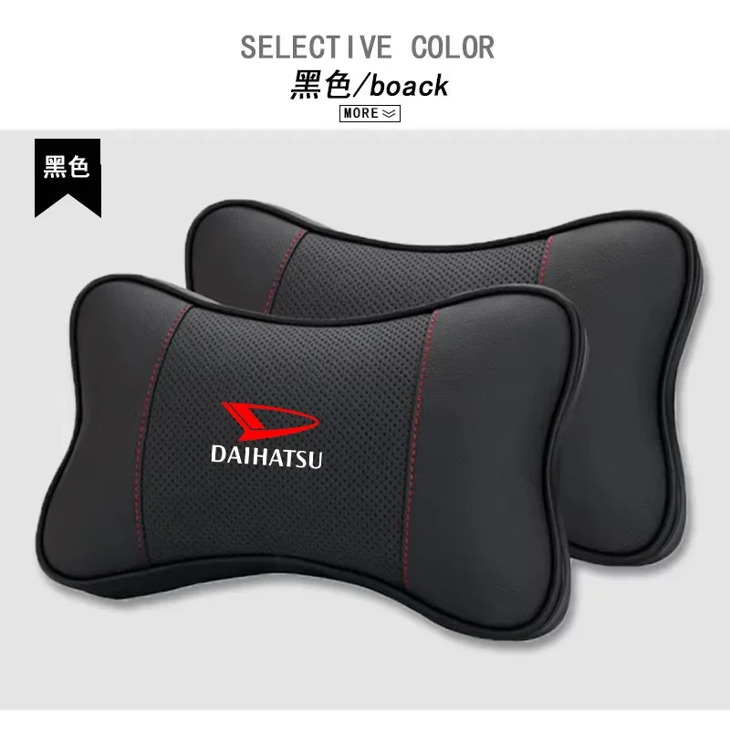 1Pcs Car Seat Headrest Auto Logo Neck Pillow For Daihatsu Terios Sirion Mira Materia Rocky YRV Feroza Charade car accessories view 5