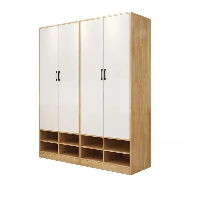 Modern Simple Wardrobe for Elderly Senior Friendly Large Storage Cabinet Double Door Bedroom Closet Easy Access Nursing Home