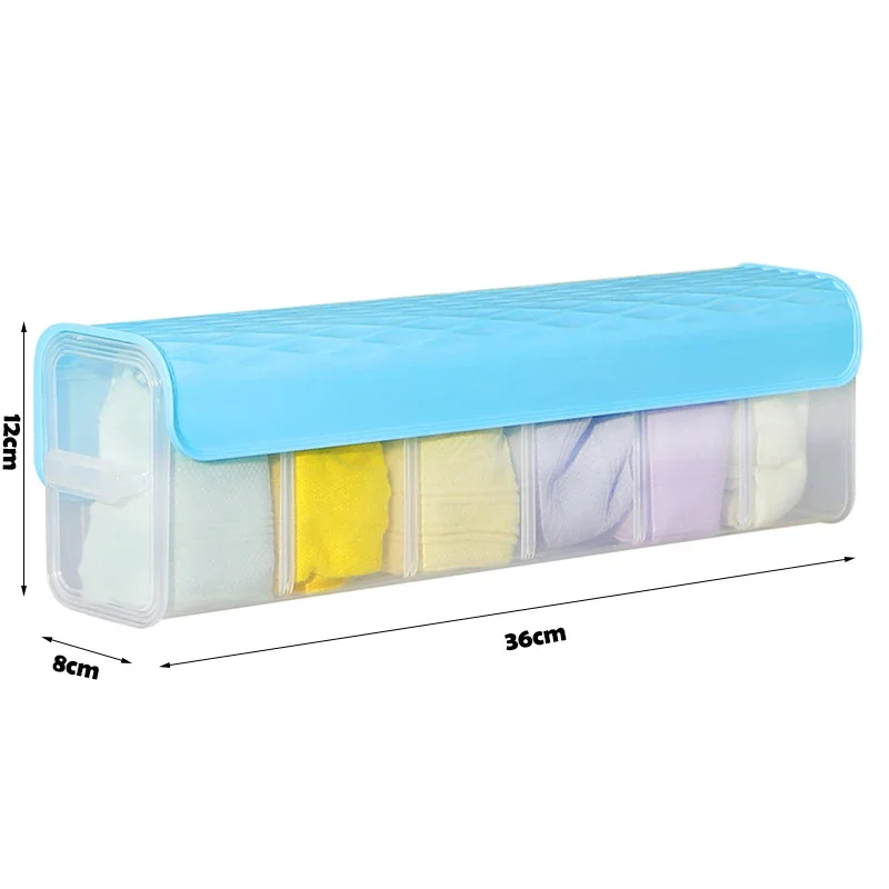 Wall Hanging Transparent Storage Box Plastic Closet for Underwear Panties Perfume Organizer Cabinets Drawers Storage Organizer