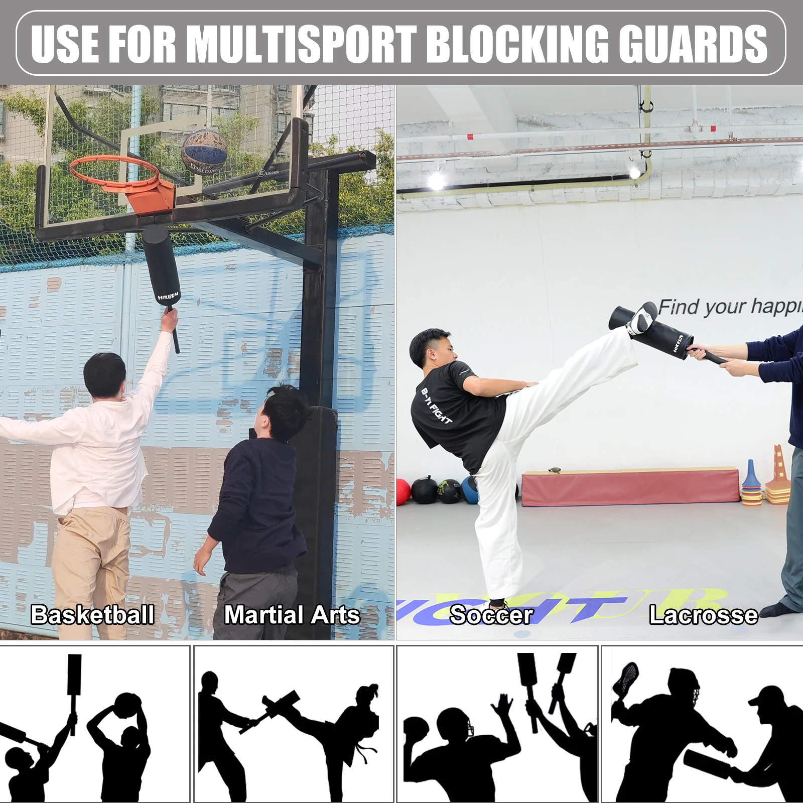 Hikeen เบาะ Blocking Guards, บาสเกตบอล Blocking Pads,2 Pack เบาะ Contact Sticks,Defense Sticks,Pop Up Defender สําหรับฟุตบอล