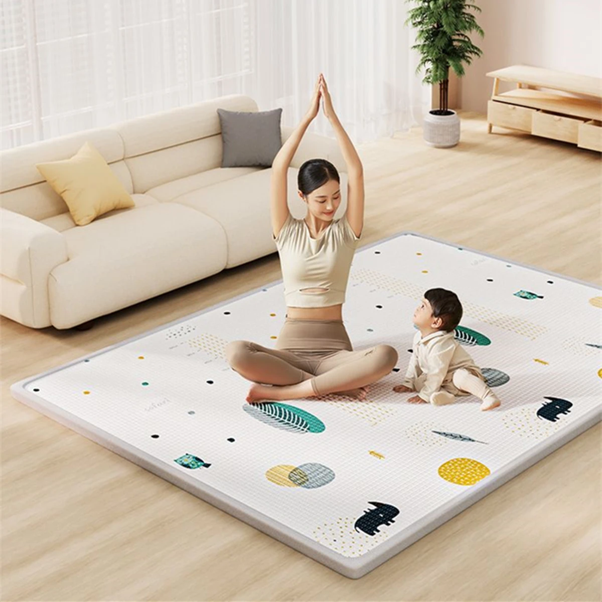 Double-sided Pattern Baby Foam Crawling Mat Thicken Children Educational Toys Kids Soft Floor Game Mat Chain Fitness Game Carpet