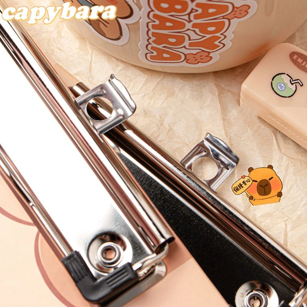 Aesthetic A4 Board Clip Folder File Storage Good-looking Capybara File Folder Paper Holder Document Writing Clipboard