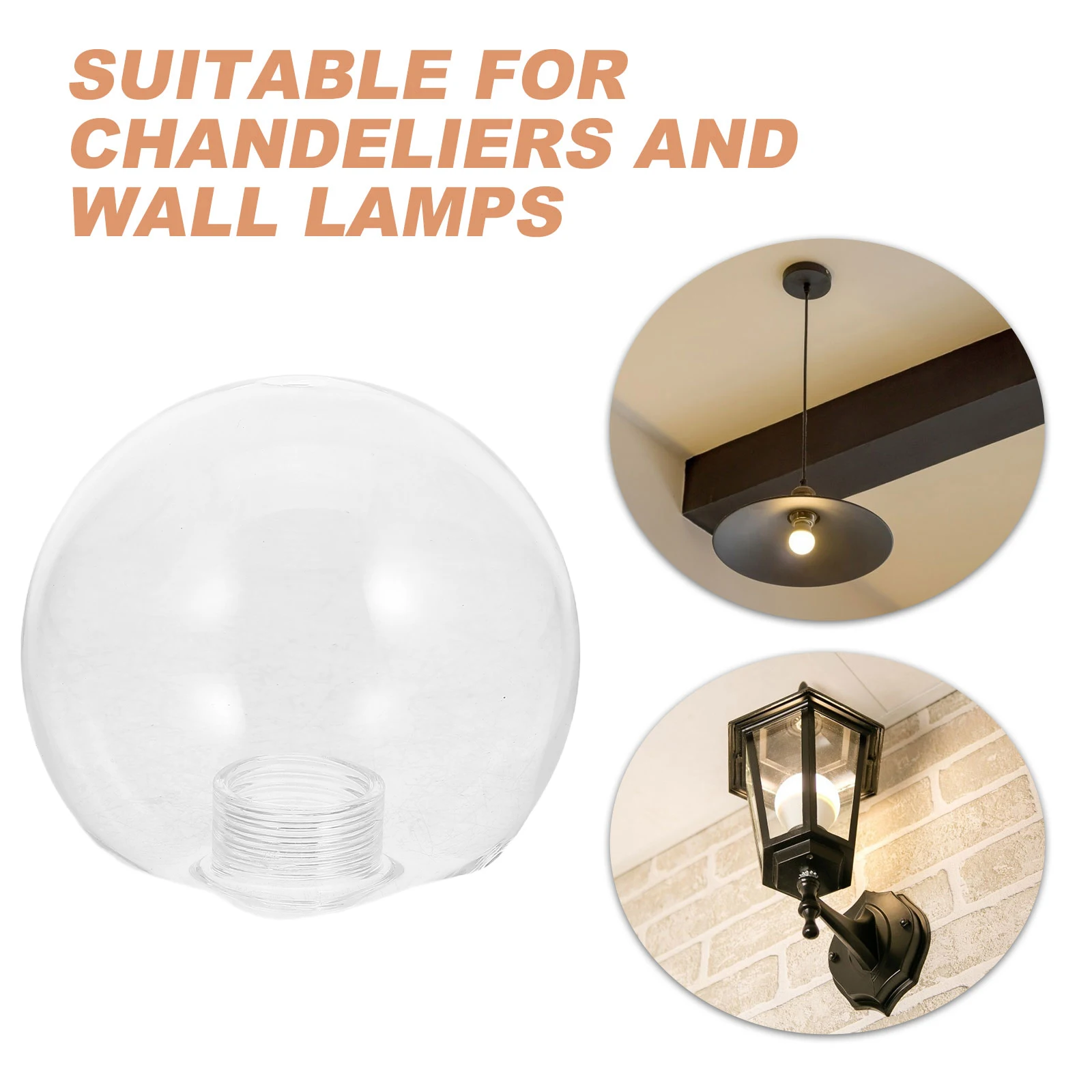 

2Pcs G9 Lampshade Glass Light Globes 8cm Stylish Round Transparent Shades for Ch eliers Fixtures Pendant Lighting Home Bedrooms