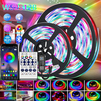 1-30M WS2812B Tuya Bluetooth App LED RGBIC Strip Lights Dreamcolor RGB DIY Party Christmas Tree Lights Wedding Decor USB Lamp